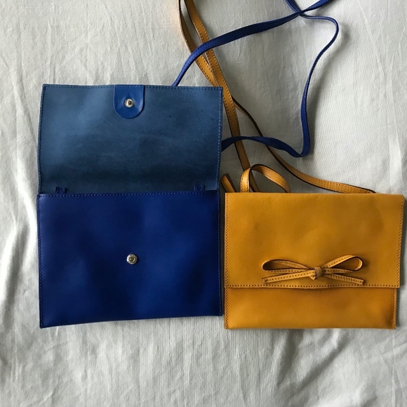 GAP Leather Crossbody Bags | (1) Blue (1) Mustard Yellow - Picture 12 of 14